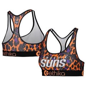 ethika Phoenix Suns Orange & Purple Leopard Racerback Sports Bra